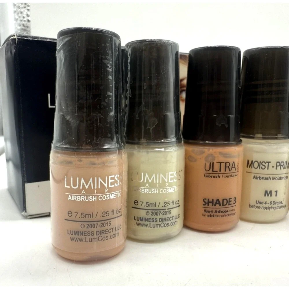 Luminess Air Airbrush Starter Kit 8pc 0.25oz Each‎ Foundation Primer Blush Glow